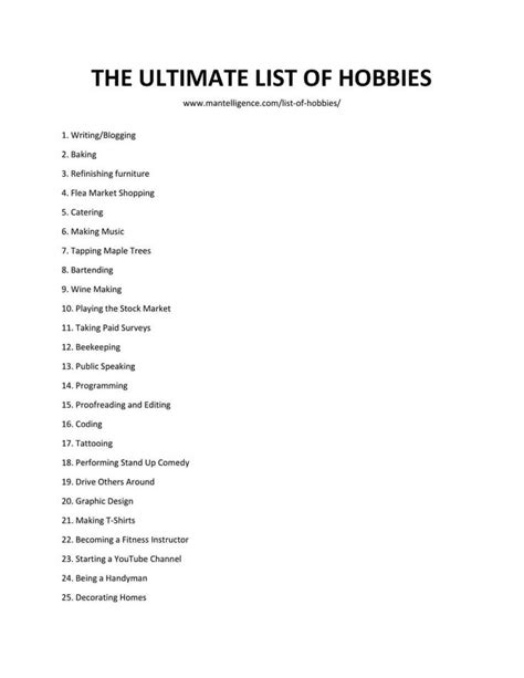 hobbijaid|549 Hobbies to Try: The Ultimate List of Hobbies